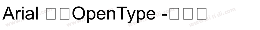 Arial 粗体OpenType 字体转换